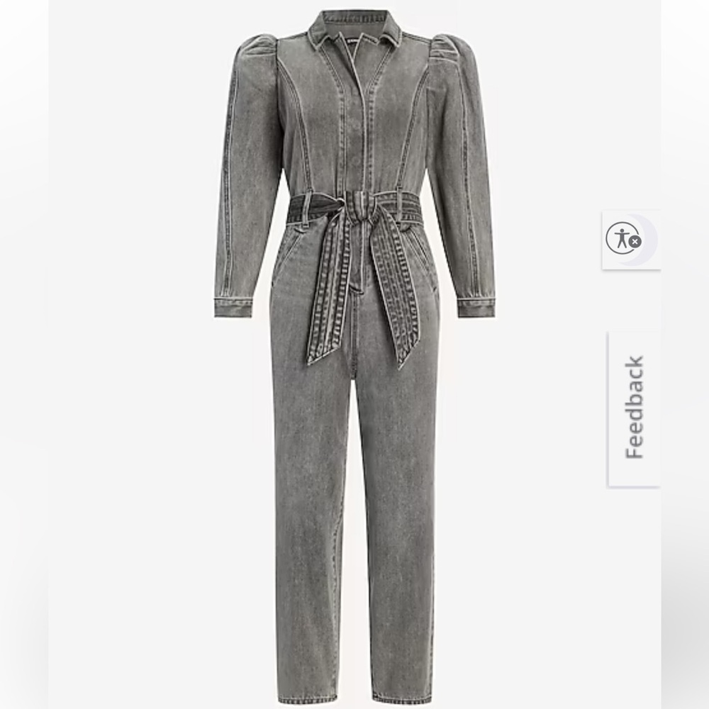 EUC Express Stylish Gray Denim Jumpsuit